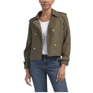 NICOLE MILLER NEW YORK Cotton And Tencel Blend Cropped Trench Coat